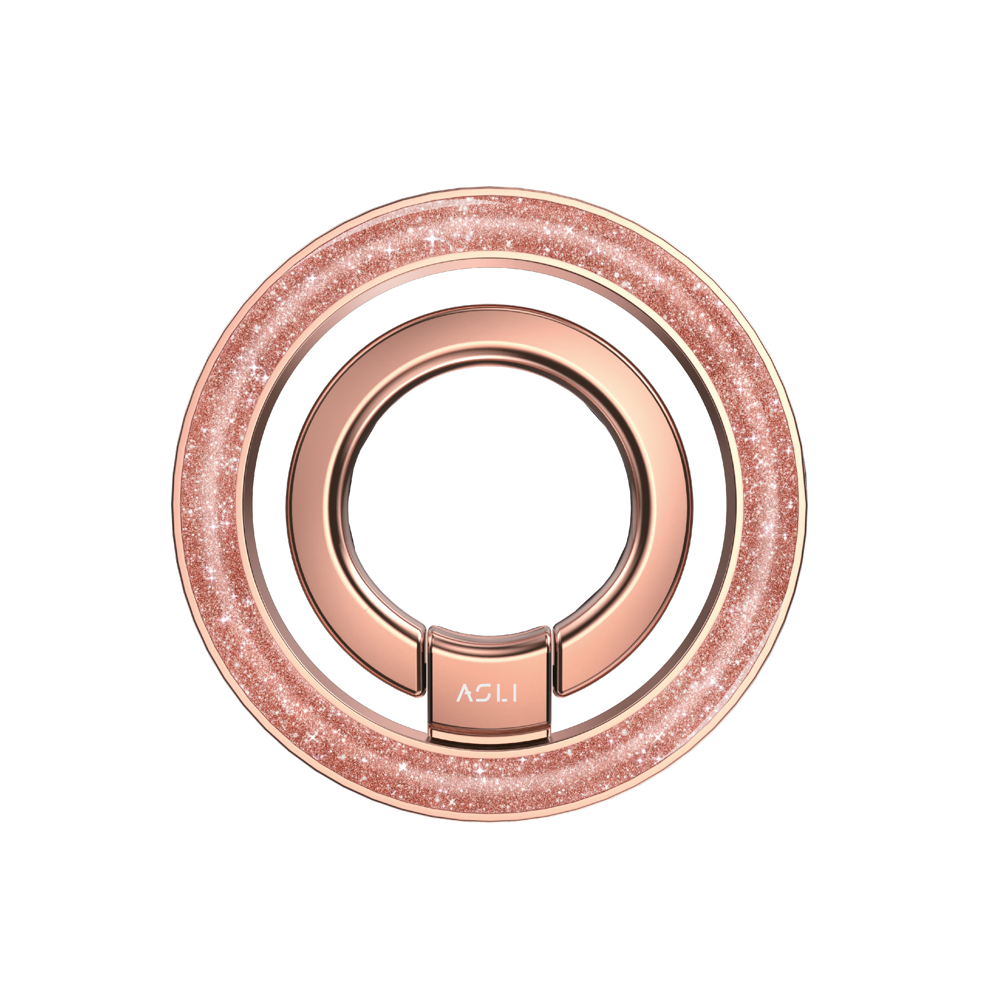 Asli Magnaring Flex Magnetic Phone Holder Ring Stand Twinkle |Rose/Gold Asli Magnaring Flex Magnetic Phone Holder Ring Stand Twinkle |Rose/Gold